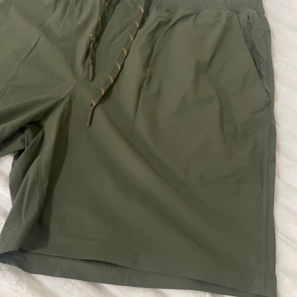 RHONE Olive Green Performance Drawstring Shorts - image 3
